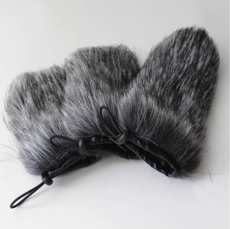 Microphone Outdoor Film and TV filming and Interview windproof cover windproof cover Interview microphone gross wool cover only grey 