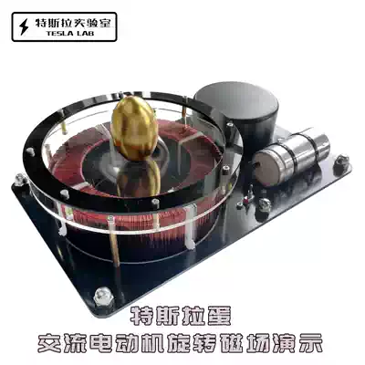 Tesla rotating vertical egg vertical egg single-phase AC motor rotating magnetic field
