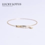 Trang sức Luckylotus Mỹ Nhập khẩu Vòng đeo tay đơn vàng 14K Vòng đeo tay rất tinh xảo Vòng chân tùy chỉnh - Vòng chân phụ kiện thời trang nữ
