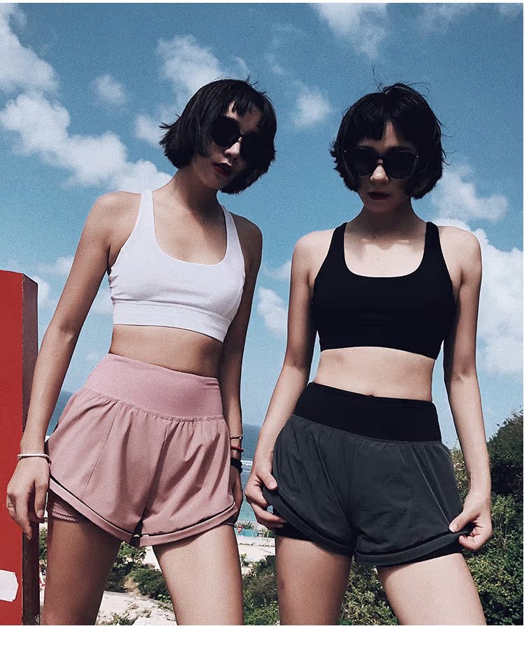 Làm đẹp trở lại đồ lót thể thao nữ động đất thu thập định kiến ​​chạy vest phong cách nhanh khô thể dục yoga áo ngực mỏng mùa hè - Đồ lót thể thao ao lot the thao