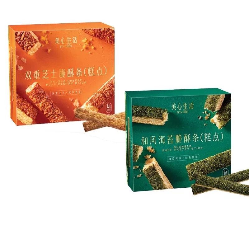 【咔滋脆酥条】美心生活双重芝士樱花虾海苔脆酥条多口味下午茶