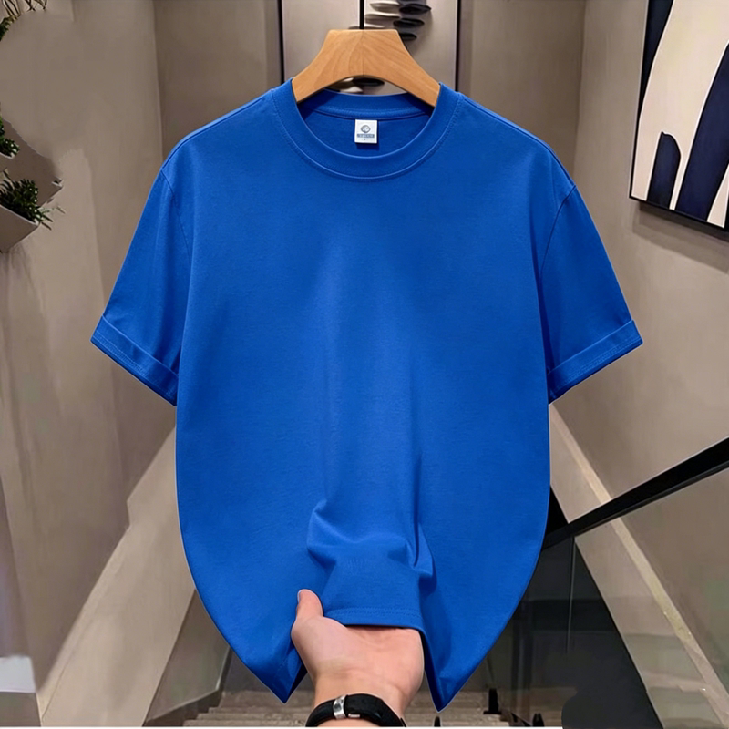New Sorona Cool-Touch Quick-Dry Short-Sleeve T-Shirt with Three-Stitch Heavy-Duty Regular Shoulder Design, Versatile, Breathable, Solid Color, Summer Ice Silk T-Shirt New Sorona Cool-Touch Quick-Dry Short-Sleeve T-Shirt with Three-Stitch Heavy-Duty Regular Shoulder Design, Versatile, Breathable, Solid Color, Summer Ice Silk T-Shirt