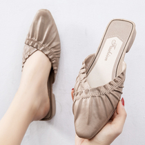 100 Lapped Baotou Sandals Women Summer Fashion Exterior Wearing Individuality Beach Seaside Lazy people half tug at home Leisure anti-slip