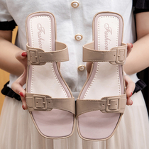 New ins Andromeda 100 hitch sandals women Summer waterproof retro casual Fashion outside wearing non-slip coarse heel beach sandals