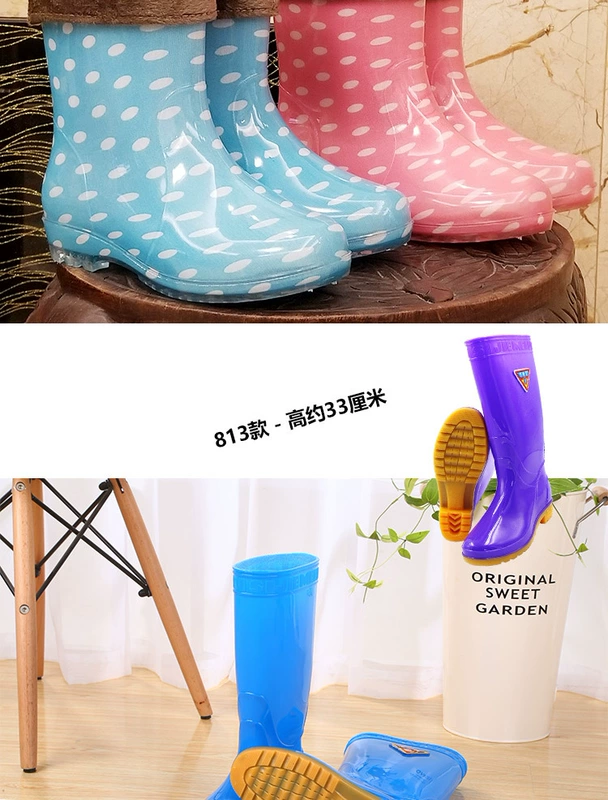 Mưa khởi động mưa khởi động ống ngắn thời trang giày không thấm nước khởi động của phụ nữ nhà bếp trượt người lớn Hàn Quốc cao su giày dễ thương giày mùa hè giầy đi mưa