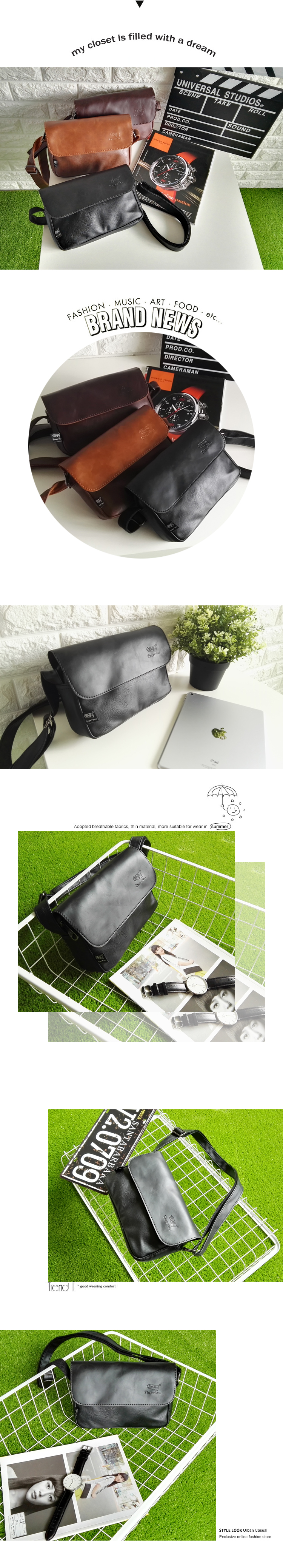 Túi nhỏ mới nhất uốn cong rừng LES đẹp trai T gió trung tính đẹp trai unisex cùng đoạn LEST Messenger túi t8 balo da nam