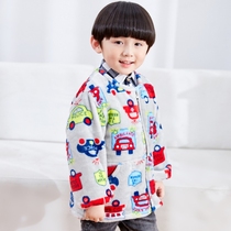 Baby coat autumn and winter long sleeve thick down jacket anti-dirty shirt boy eating bib childrens apron painting clothes