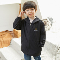 Childrens waterproof coat long sleeve down jacket anti-dirty shirt baby art painting apron boy eating rice pocket autumn and winter