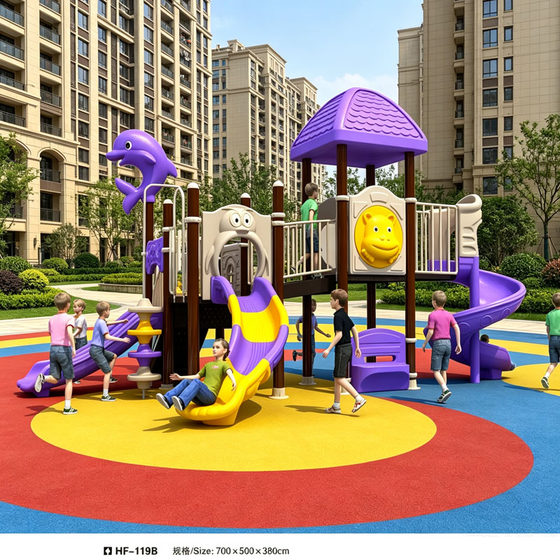 Kindergarten Large Outdoor Slide, Little Doctor Slide and Swing Combination, Community Outdoor Children's Playground Equipment