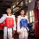 Kangrui Taekwondo Arm and Leg Protectors Combination Karate Elbow Protectors Martial Arts Fighting Protective Gear for Adults and Children
