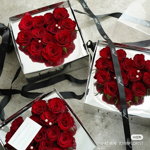 Портативная прозрачная подарочная коробка, серебряная льняная сумка, зеркальный эффект