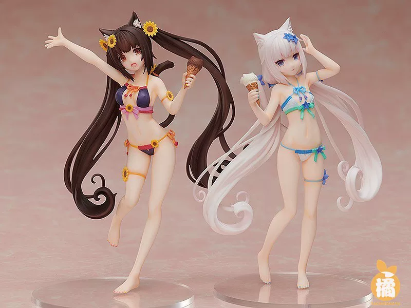 Фигурка Orange Club NEKOPARA Vanilla и Chocolate, коллекционный купальник, 12×7×14,5 см