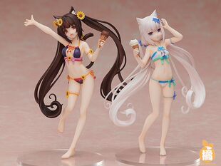 Фигурка Orange Club NEKOPARA Vanilla и Chocolate, коллекционный купальник, 12×7×14,5 см