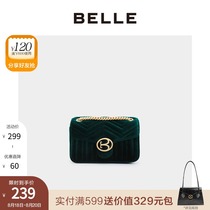BELLE Belle luggage mall with the same fashion solid color flannel chain bag banquet womens shoulder bag X4271AN9