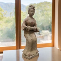 Antique pottery figurines Tang Dynasty lady ceramics Chinese classical jewelry film and television shooting props collection handicraft ornaments