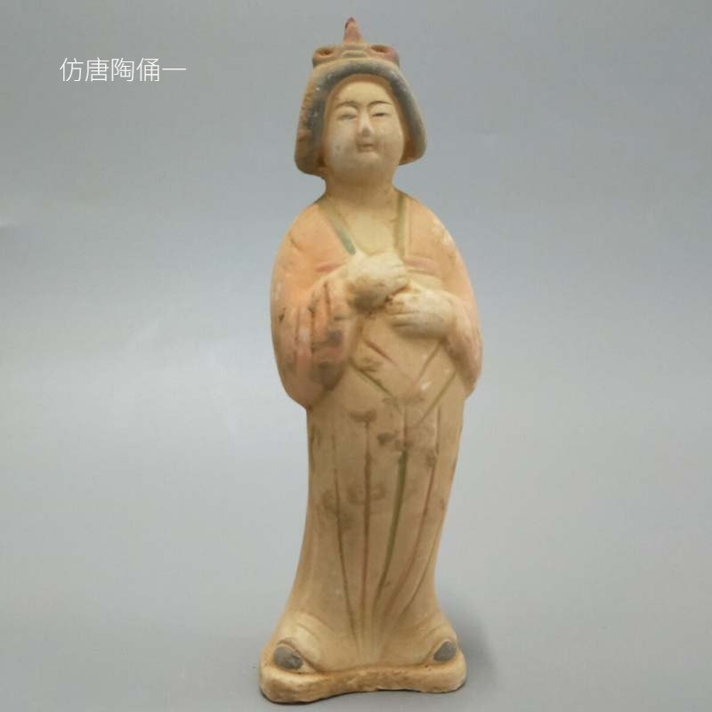 Imitation ancient pottery Tang Dynasty pottery figurines Painted Female Antiquity Imitation Antique and Antique Collection Ceramic Ware-Taobao