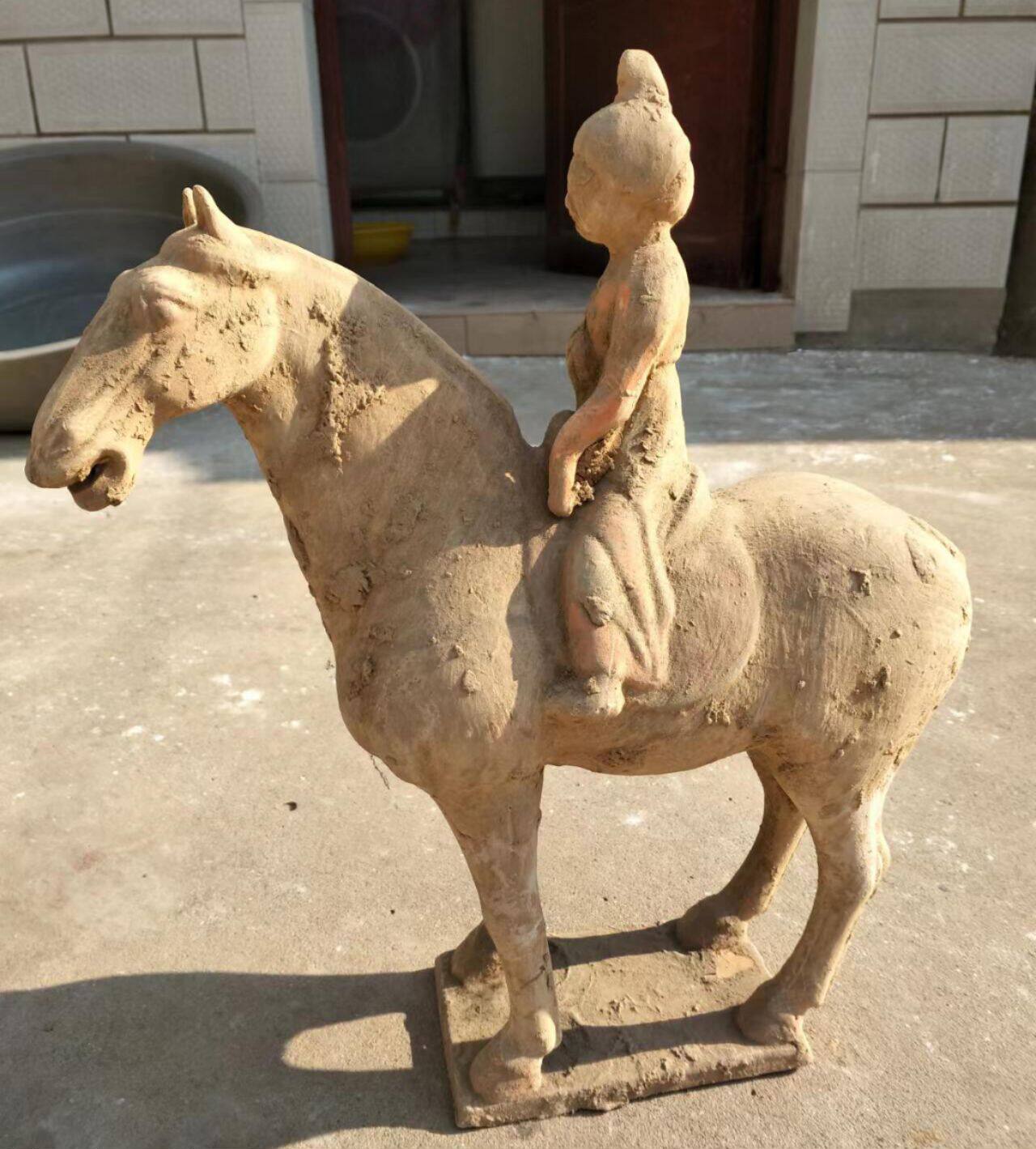 Antique Tauma horse horse horse riding cotta Warriors Pendulum Pieces Classical Crafts Pottery Terracotta Artwork Collection-Taobao