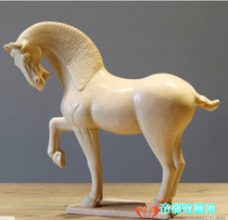 Antique Tang three color horse ornaments Ceramics White Horse entrance Feng Shui jewelry Chinese crafts Porcelain antique gifts