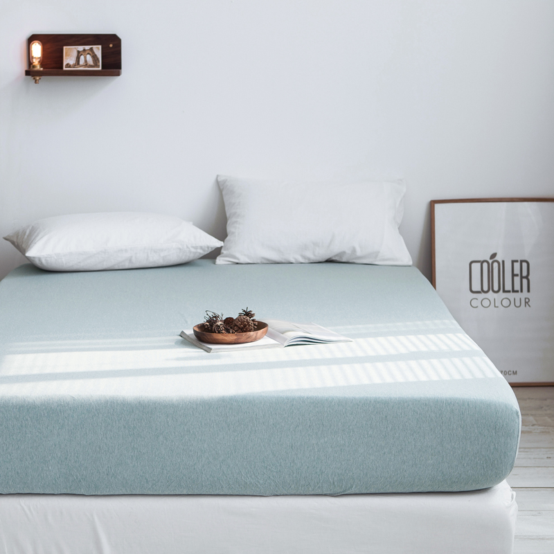 Tianzhu cotton solid color bed sheet single piece naked sleeping knitted cotton bed sheet cotton 1 8 x 2m double pure cotton raised bedspread