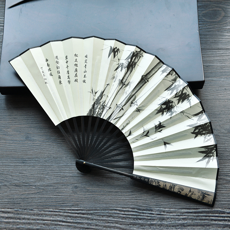 Folding fan men's ancient fan Chinese style ten-inch men's fan with classical photo props performance props