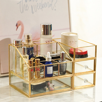 Net Red jewelry box small red book recommended transparent cosmetics storage box dust desktop dressing table glass jewelry box