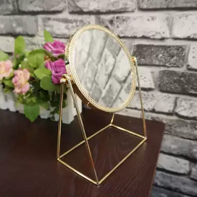 Electroplated desktop cosmetic mirror European mirror single-sided cosmetic mirror wedding Princess Mirror portable multifunctional display