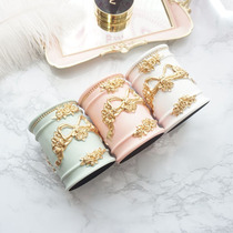  European-style makeup brush storage tube Girl heart pink blue resin brush tube pen holder Korean princess style desktop decoration