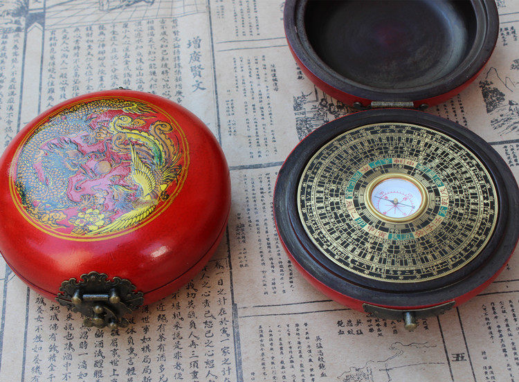 Through winning 3 inch 12 layers Comprehensive compass Precision compass gossip Feng Shui Compass Pure Copper Panel Compass Black Face