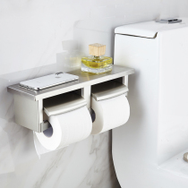 Stainless steel toilet paper holder DS716W Hotel double roll paper toilet tissue box suitable for Japan TOTO