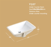 Square basin embedded can be used for Japanese kvkkm5171 5071EC double hole faucet Basin
