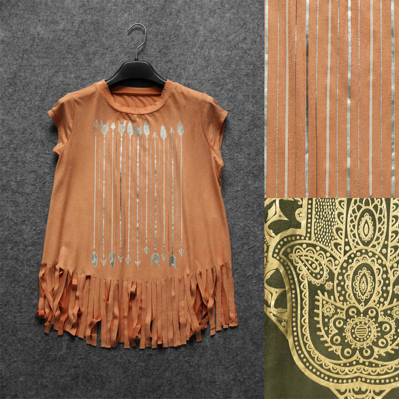 098A 0510 Fashion foreign pie with short sleeve round collar flow Su downswing T