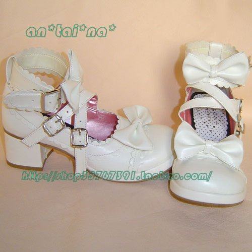 *Tai*na*◣ lolita cos кожзаменитель NK бант в среде кукла Обувь 2002-1 многоцветный antaina 