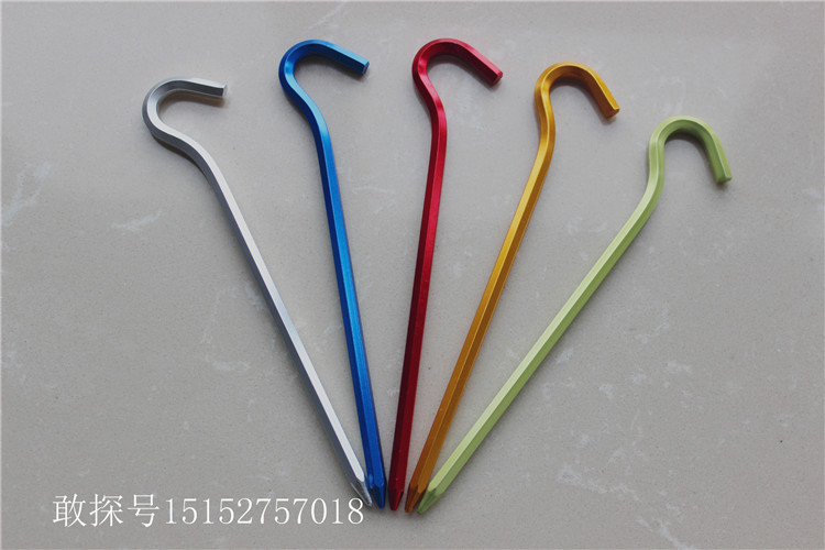 Hexagon lều móng tay siêu nhẹ cường độ cao nhôm hợp kim móng tay nhôm nhúng móng tay tán phụ kiện dài và đậm 	cọc chống lều	
