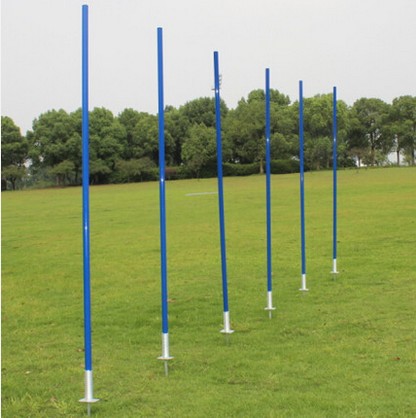 Natural turf sign pole Spring base tie-down sign pole Football agility training winding pole Obstacle pole