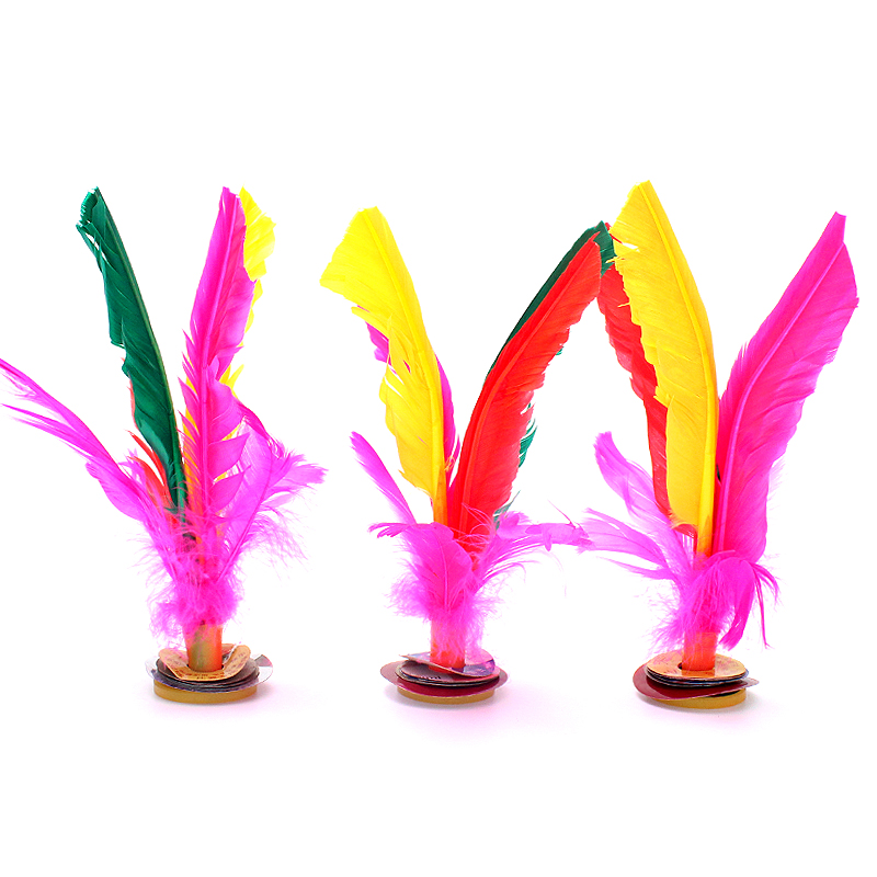 Competition Training Key Ball Large Splined Goose Wool Colored Feather Key Sub Adult Children Shuttlecock Bull Gluten Bottom Resistant Kick
