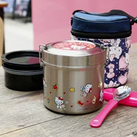 Hello kitty, японский термос, детский двухэтажный вакуумный портативный ланч-бокс из нержавеющей стали для школьников и студентов