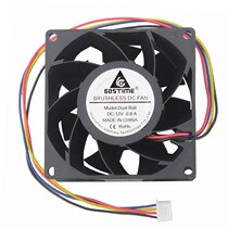 High speed 12v 24v 8cm 80 x80x 38mm 80mm 4-wire PWM temperature control cabinet exhaust cooling fan