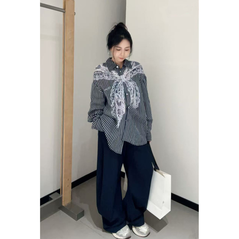Mommy~2026 Autumn New Designer Style Natural Hemp Lace Print Shirt Mommy~2026 Autumn New Designer Style Natural Hemp Lace Print Shirt