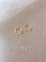 Золотое одноразовое уховое кольцо пара