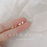 Маленькие базовые универсальные глянцевые золотые свежие серьги, серебро 925 пробы