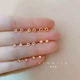 Маленькие дизайнерские серьги, серебро 925 пробы, простой и элегантный дизайн, тренд сезона