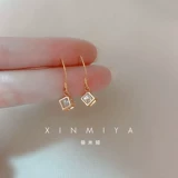 Серьги, изысканная брендовая золотая вода с цирконом, Южная Корея, серебро 925 пробы, изысканный стиль