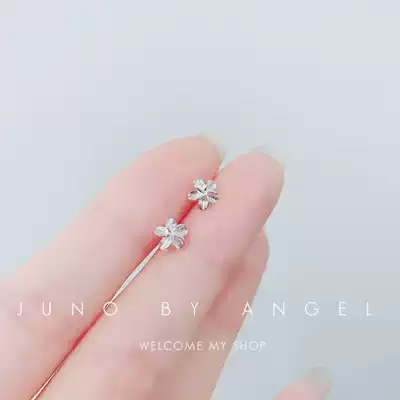 Cute Mini Flower Egg Flower S925 Sterling Silver Ear Needle hipster Ear Hollow Gift