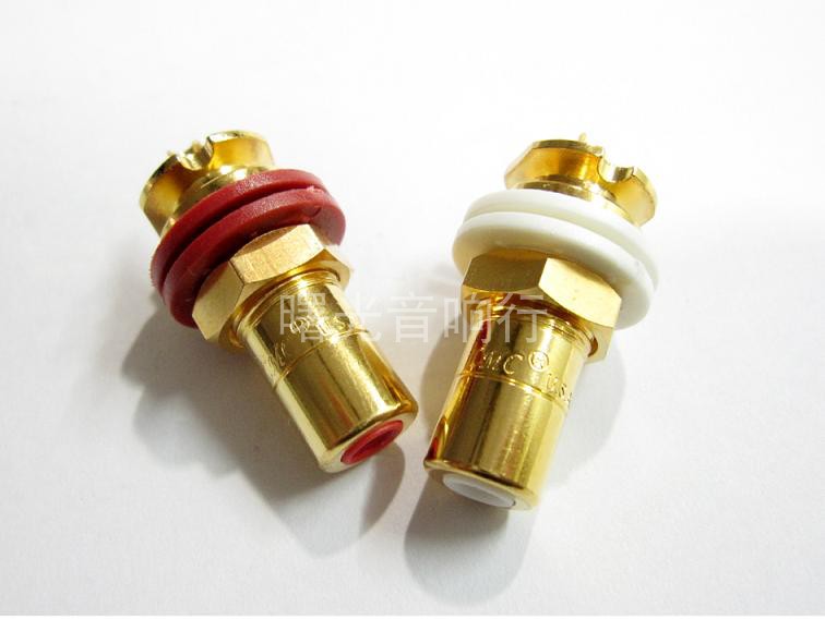 Original imported from the United States CMC 816-WU RCA mother seat pure copper gilded lotus terminal audio signal line