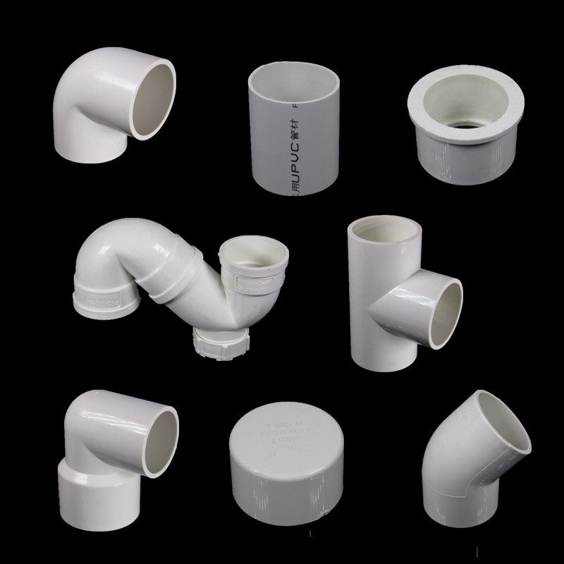 U-PVC to drainage pipe accessories 40 50 75mm three - way direct bend head filling core diameter head to take the cap