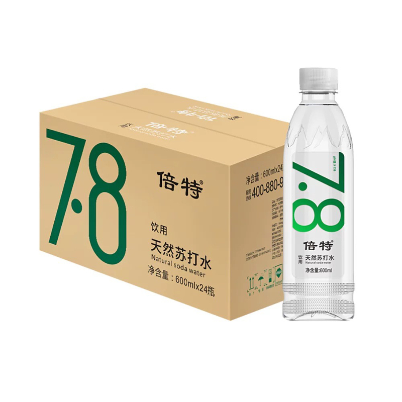  Beite Natural Soda Water 600ml*24 Bottles Full Box Sugar-Free Gas-Free Weakly Alkaline Drinking Water