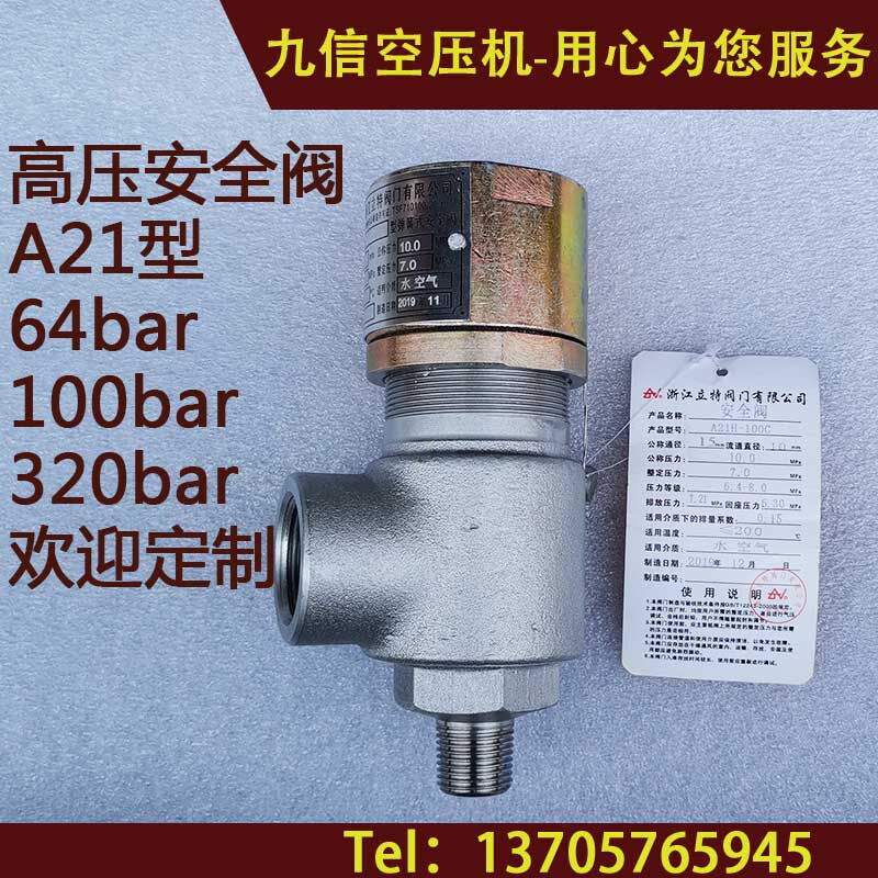 Safety valve A21H-64C 100C 320 kg outer thread mouth thread ultra-high pressure dn152025 Lite LITE