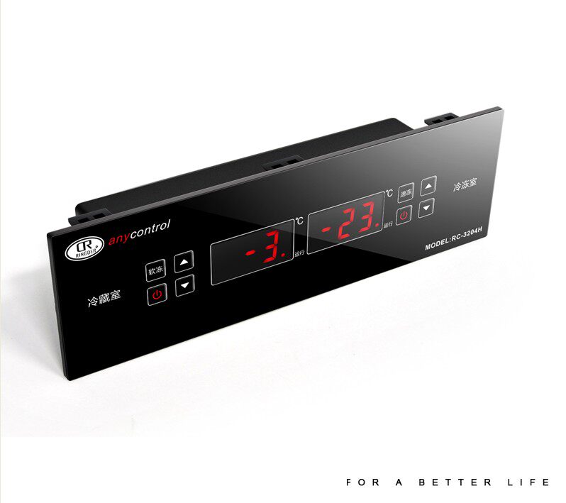 Double temperature double cut embedded with light electronic thermostat switch Commercial refrigerator RC-3204 four six door thermostat