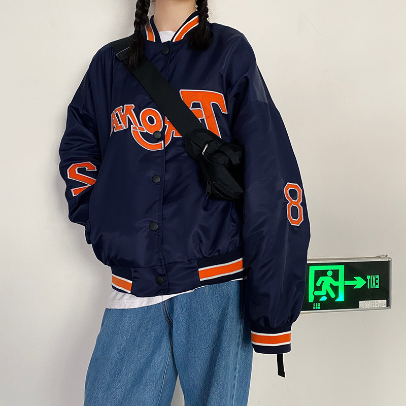 Flower field window baseball suit jacket women's autumn and winter loose thickened cotton clothes casual student cotton coat new 2020 explosion