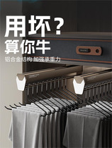 日本进口MUJIE衣柜挂衣杆柜抽拉式顶装伸缩衣架衣橱横杆通挂衣器